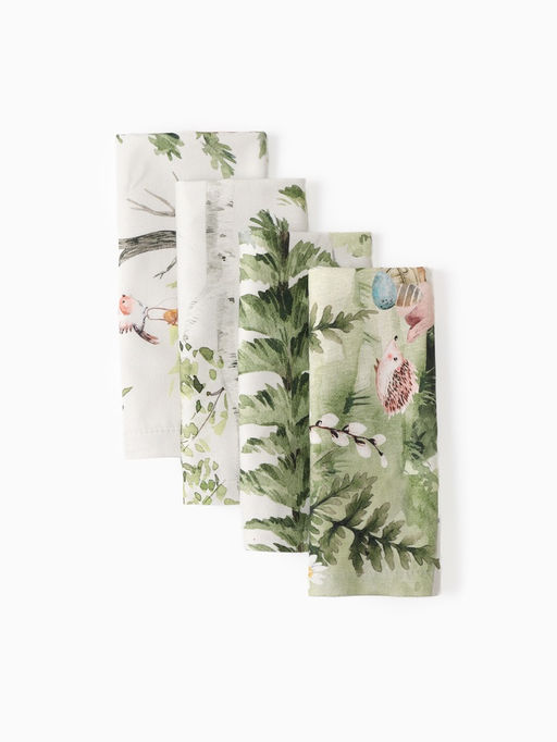 Набор кухонный «Этель. Лесная сказка»: скатерть 148×112±2 см с ГМВО, салфетка 40×40 см - 4 шт.