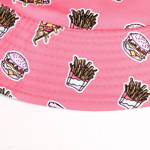 Панама «Фастфуд», розовая