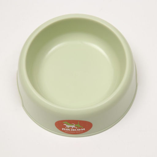 Миска пластиковая для животных, 210 мл, 13,7 х 4,6 см, зелёная - Пижон фото 2