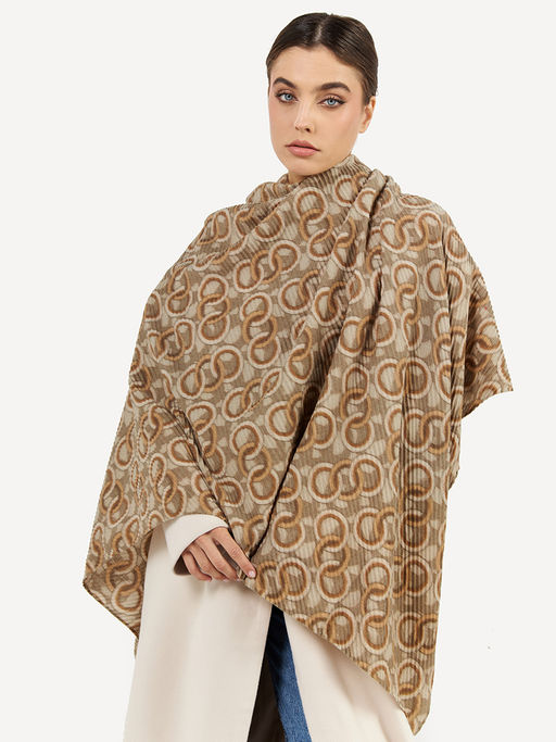 Большой, мягкий, тонкий и очень нежный двусторонний палантин с рисунком - Tantino фото 5