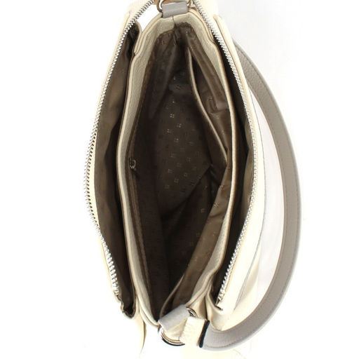 Сумка женская искусственная кожа ADEL-201/2в/ММ, 3отд, плеч/рем-стропа, бежевый/серый флотер 259202 - Adelia фото 3