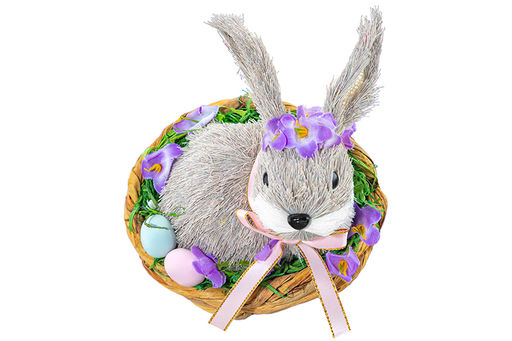 Пасхальное украшение 13*13*13 см "Кролик в гнезде"