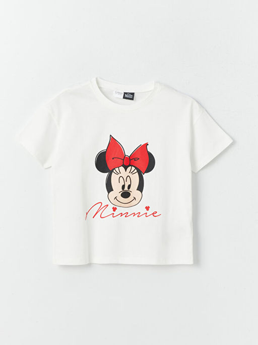 Bisiklet Yaka Minnie Mouse Bask?l? K?sa Kollu K?z ?ocuk Pijama Tak?m? - Waikiki фото 2