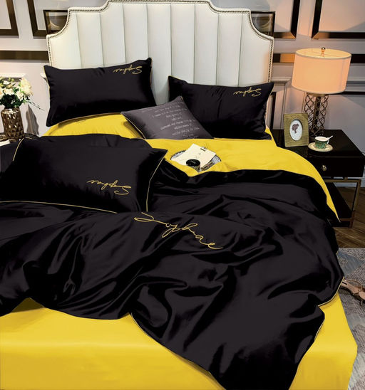 КПБ Mency Winni однотонный с вышивкой на резинке по кругу MENWOV024 1.5 спальный