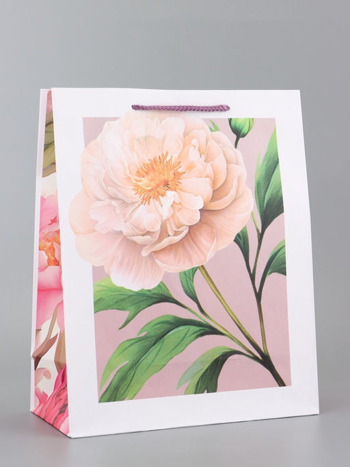 Цена за 2 шт. Пакет подарочный ламинированный вертикальный «Цветочное вдохновение», 26×12×32 см