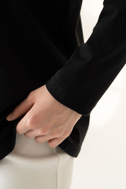 Лонгслив из хлопкового трикотажа с лайкрой - Solo mio фото 8