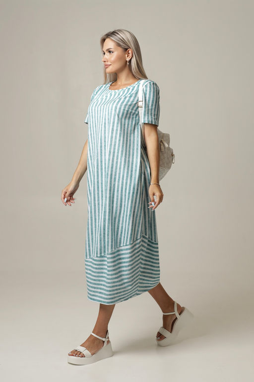 Платье женское П-168 (кулирка) Хаки - Elenatex фото 16