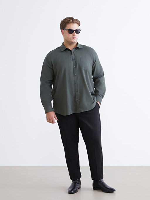 B?y?k Beden Arm?rl? Erkek G?mlek