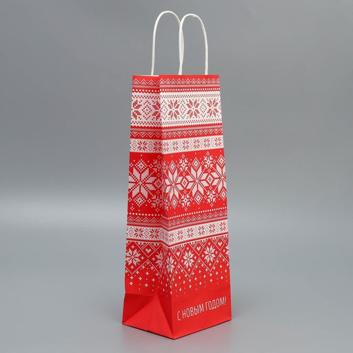 Цена за 20 шт. Пакет под бутылку Морозко, 13 x 36 x 10 см - Доступные радости фото 2