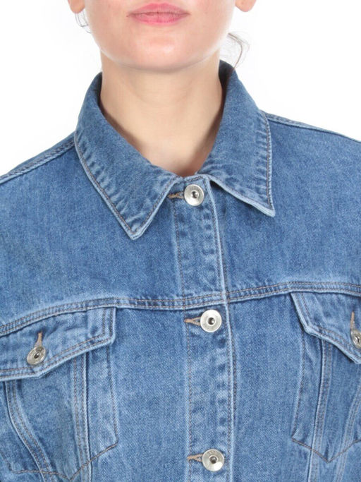 829 BLUE Куртка джинсовая женская (100% хлопок) - Фабричный китай фото 2
