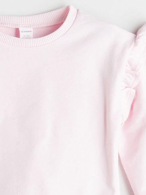 Bisiklet Yaka K?z ?ocuk Sweatshirt