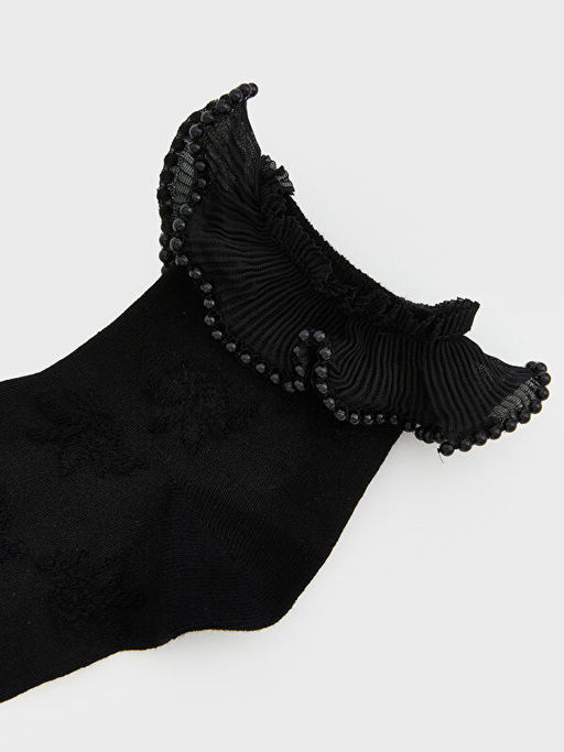 Boncuk ??lemeli Kad?n Soket ?orap