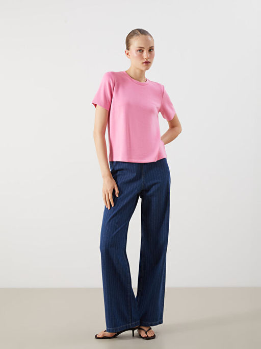 Bisiklet Yaka Nak??l? Kad?n Ti??rt