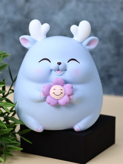 Копилка Flower deer, blue (15,5 см), пластик