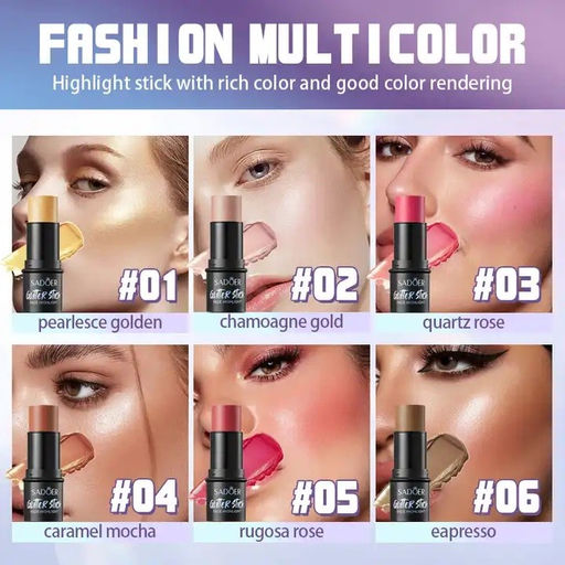 SADOER Стик для контуринга лица хайлайтер, румяна, скульптор, тон 04 Caramel Mocha