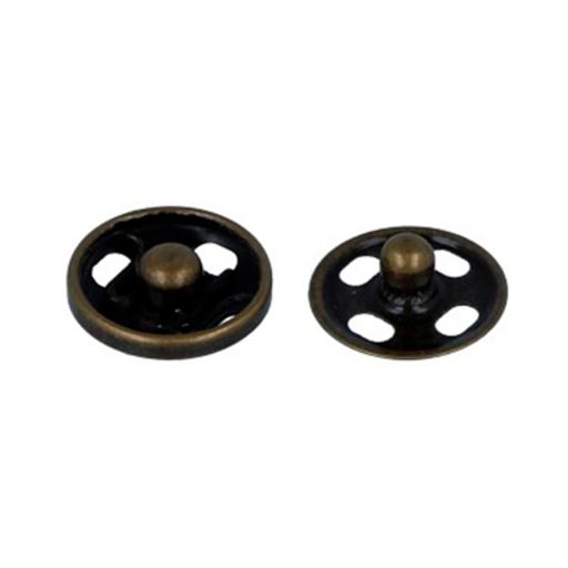 Кнопка пришивная Gamma KLM-085 металл d 8.5 мм 10 шт. №03 под бронзу