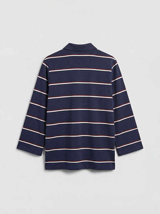 Polo Yaka ?izgili Oversize Kad?n Tunik