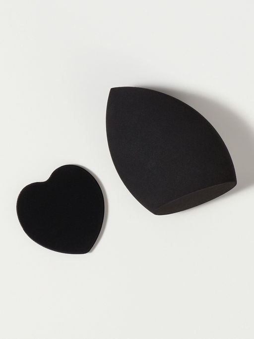 Цена за 2 шт. Спонжи для макияжа, в футляре, 2 шт., чёрные