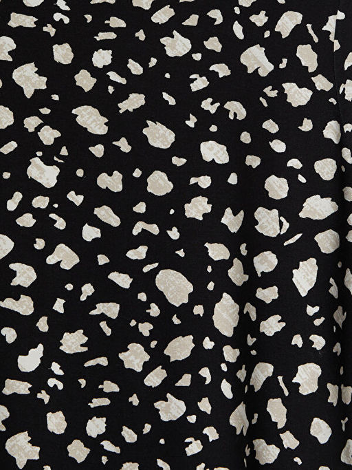 Bisiklet Yaka Desenli Kad?n Ti??rt