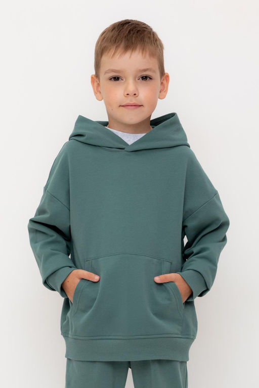 КР 302733-1/темный малахит к556 джемпер (худи) для мал - Crockid фото 2
