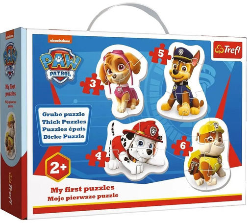 Trefl. Пазл 4 в 1 для малышей арт.36087 "Paw Patrol" (Шенячий патруль. Скай,Маршал,Чейз и л)