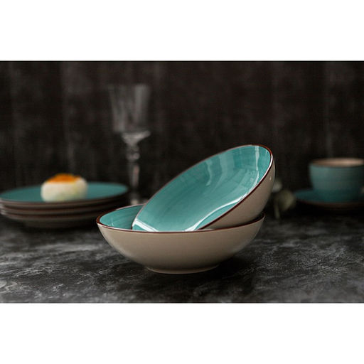 Тарелка глубокая Доляна «Морской мир», 540 мл, d=18 см, керамика, голубая