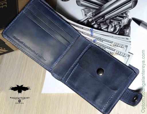 Мужское кожаное портмоне Dierhoff Д 6010-920  фото 2