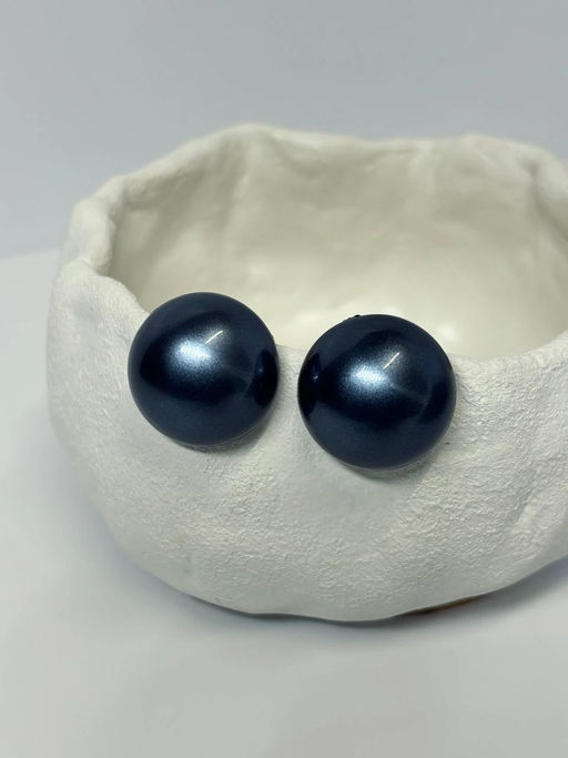 Серьги Пуговки (гвоздики) PW0099 сирень-глянец - Mini maxi фото 8