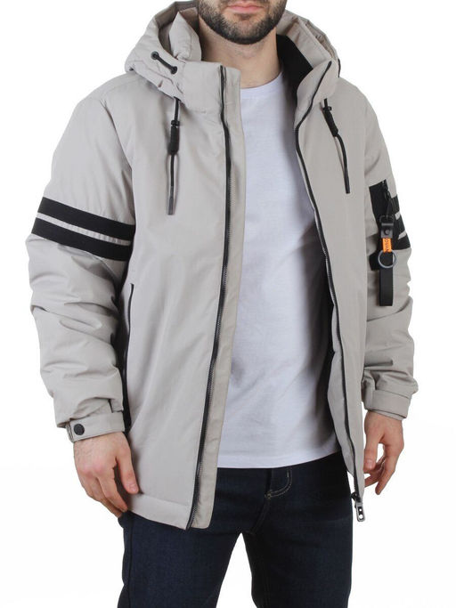 D6821 LT. GRAY Куртка мужская зимняя (200 гр. холлофайбер)