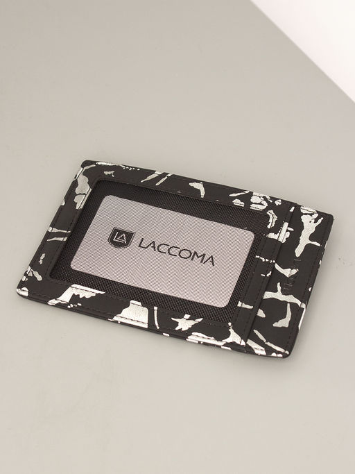 LACCOMA кредитница LA-6888-черный-серебристый натуральная кожа  фото 4