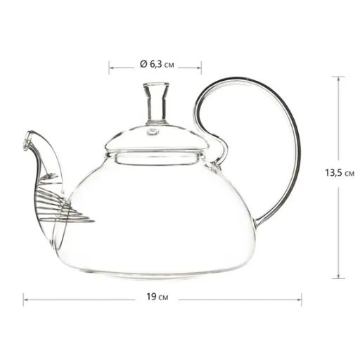 Чайник Ландыш, стекло 650 мл  - Fujian Province Guang Fu Tea фото 6