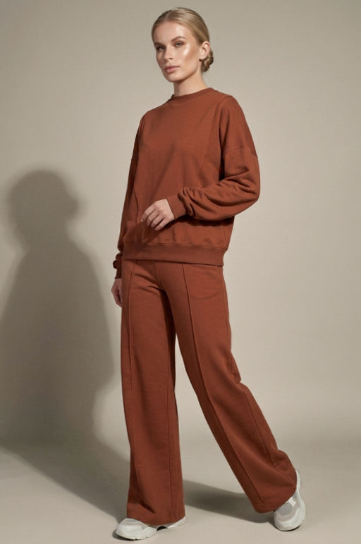 Арт. 2359/3 Костюм с брюками женский 44-52 Цвет:верх-кирпичный,низ-кирпичный