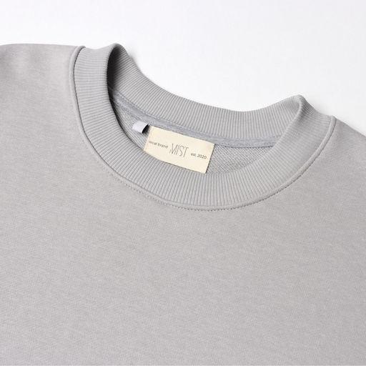 Футболка с нашивкой женская MIST Base, светло-серая, размер 48