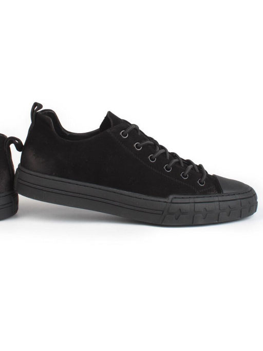 03-N72699-1 BLACK Полуботинки спортивные мужские (натуральная замша)