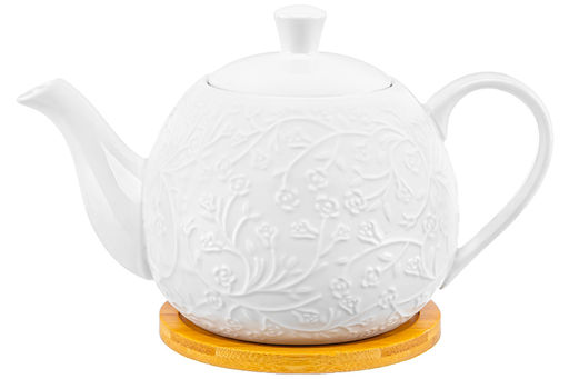 Чайник 900 мл 22,5*13*14 см Веточки-цветочки на деревянной подставке - Elan gallery фото 7