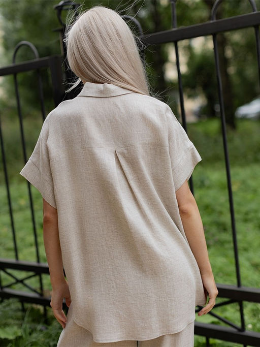 Рубашка лен 57%, вискоза 43% - Волтри фото 3