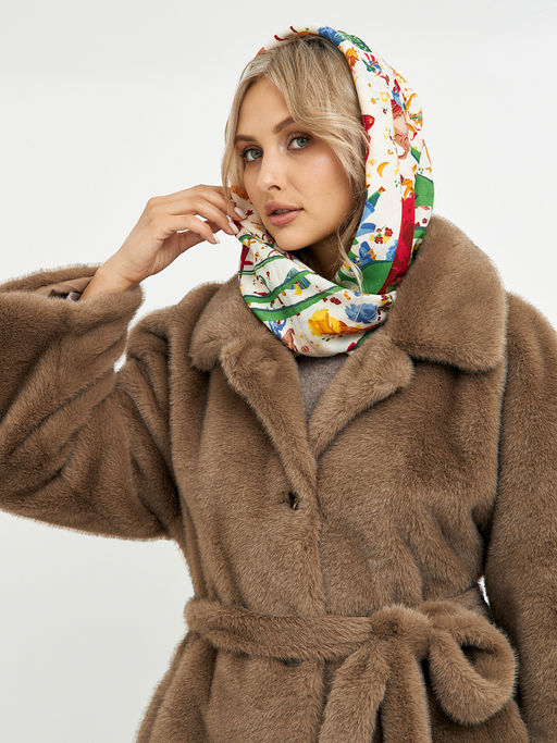 Шуба женская с поясом - Glenfield фото 12