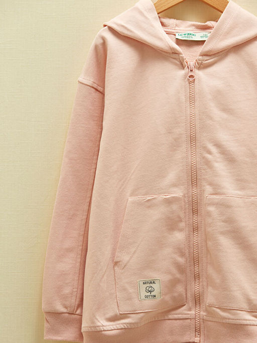 Kap??onlu Uzun Kollu K?z ?ocuk Fermuarl? Sweatshirt - Waikiki фото 2