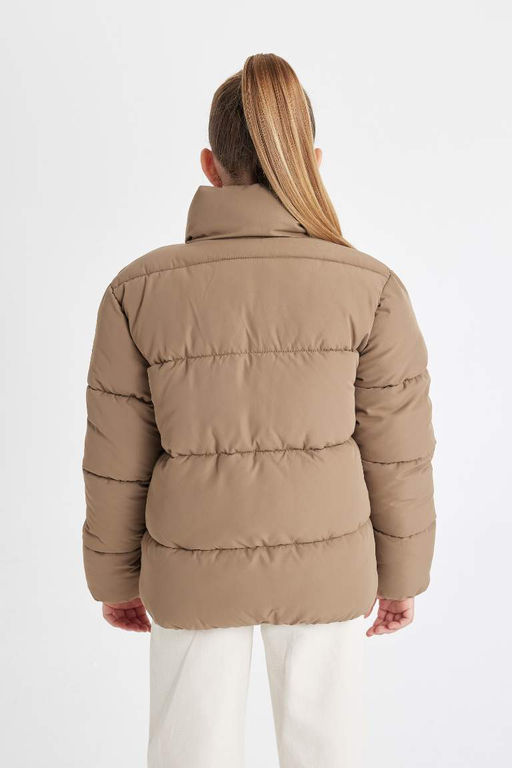 Пуховик на флисовой подкладке с водоотталкивающей пропиткой для девочек - Defacto фото 7