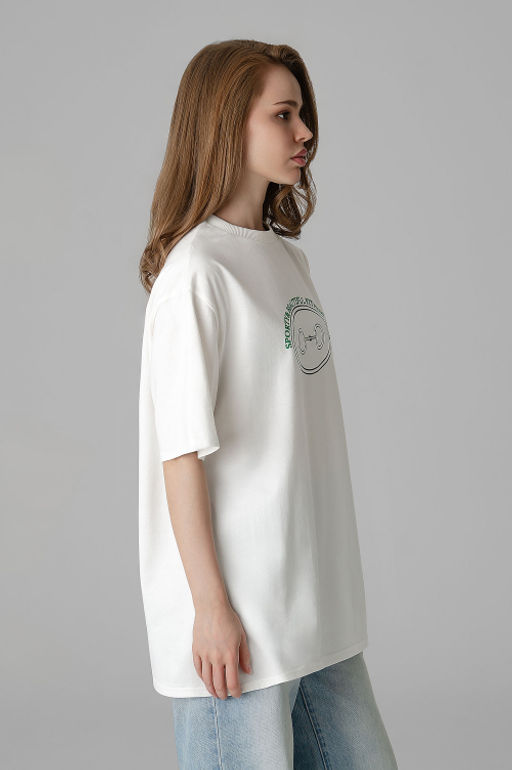 Арт. 3186 Футболка женская оверсайз 42-48 (4 шт) Цвет:молочный - Калинка фото 13