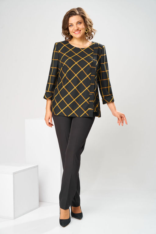 Костюм Romanovich Style 2-1269 горчица/чёрный