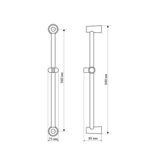 Душевая стойка ZEIN S04, пружинный держатель из пластика, крепеж, сатин