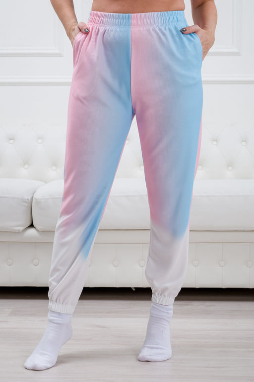 Брюки женские радуга розовый