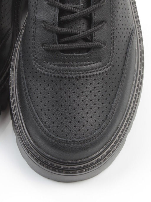 03-YH329-3 BLACK Полуботинки женские (натуральная кожа)