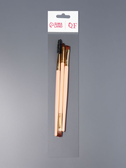 Цена за 5 шт. Набор кистей для макияжа PASTEL BLUSH, 3 шт., розовый