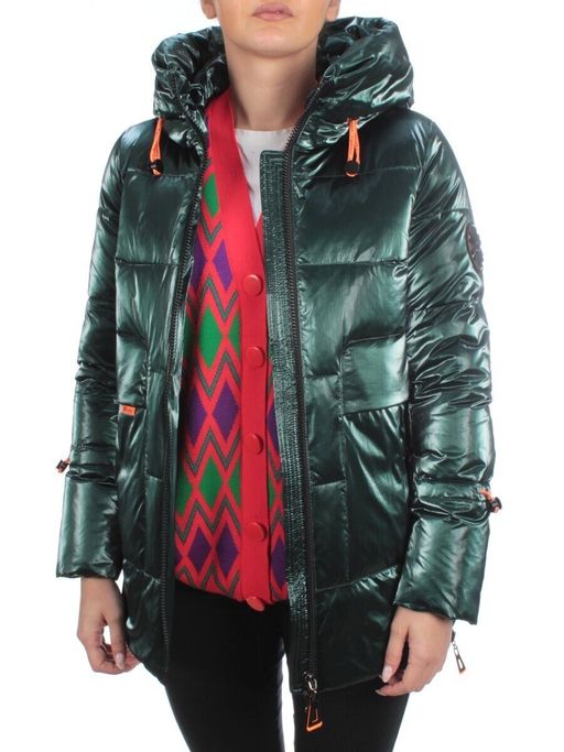 8018 DK. GREEN Пальто женское зимнее JARIUS (200 гр. холлофайбера) - Fashion фото 7