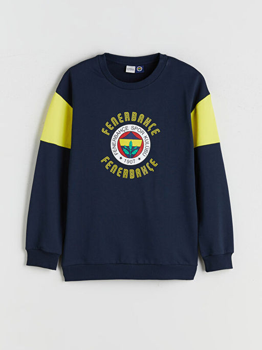 Bisiklet Yaka Fenerbah?e Bask?l? Erkek ?ocuk Sweatshirt
