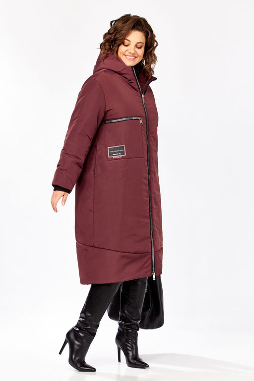 Пальто LADY SECRET 5018/1-Р бордовый матовый