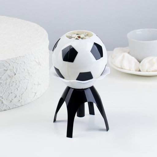 Свеча для торта музыкальная Мяч, бело- чёрная - Simaland фото 6