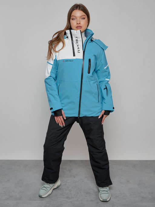 Горнолыжный костюм женский зимний голубого цвета 02321Gl - Chunmai фото 6